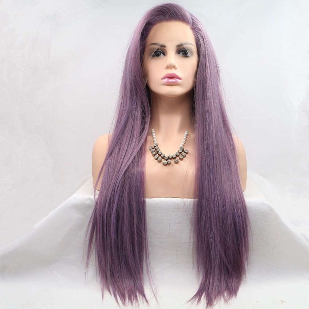 🦄Jess 22” Lavender STRAIGHT LACEFRONT Wig *NWT